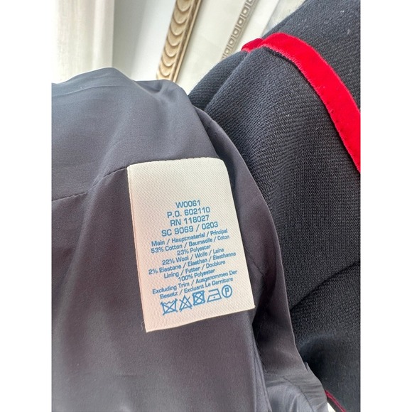 Boden Navy Blue Red Trim Sheath Dress Short Sleeve Business Casual Size US6/UK10 - Picture 6 of 8